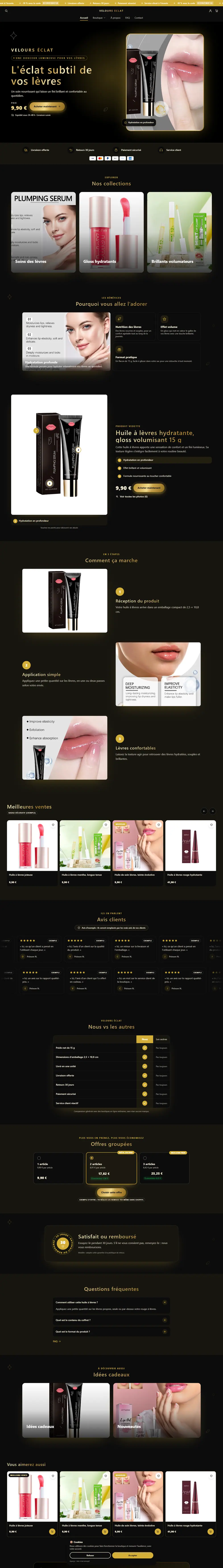 Boutique · Beauté : Velours Éclat (capture réelle)