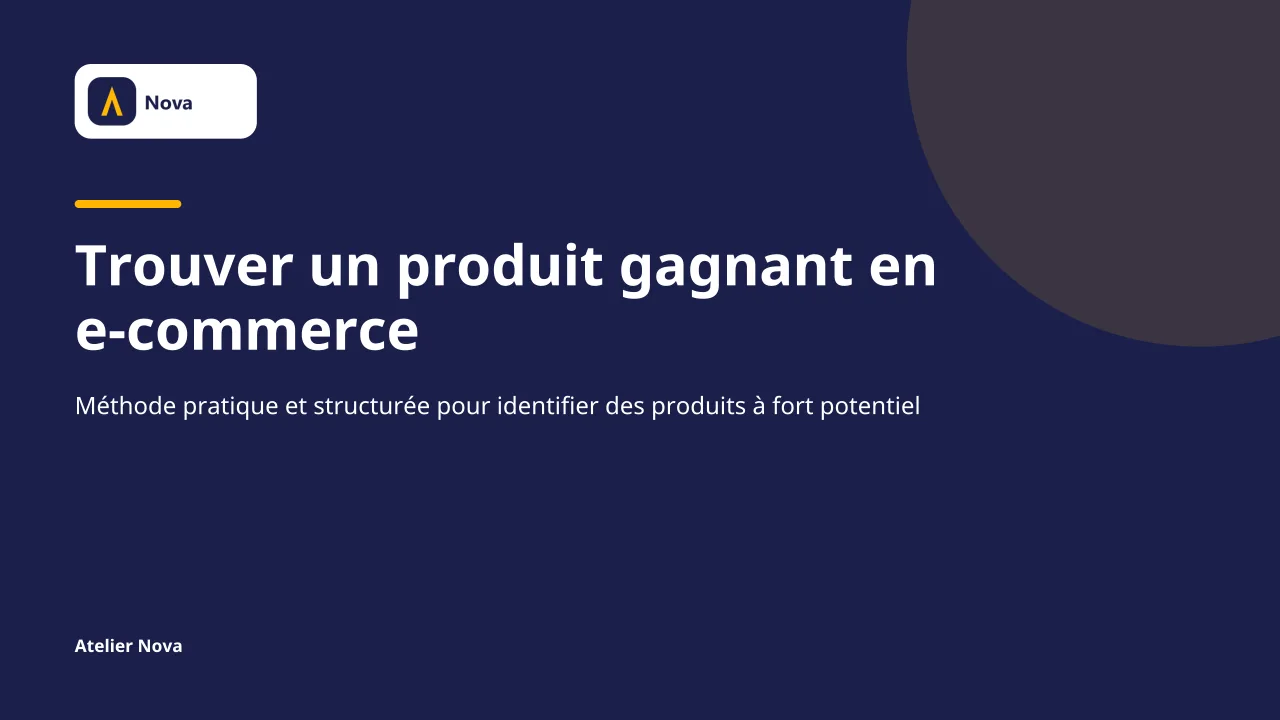 Slide de titre : Trouver un produit gagnant en e-commerce